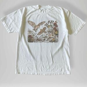 Style Barn Owl Botanical Aesthetic Graphic Unisex T-Shirt